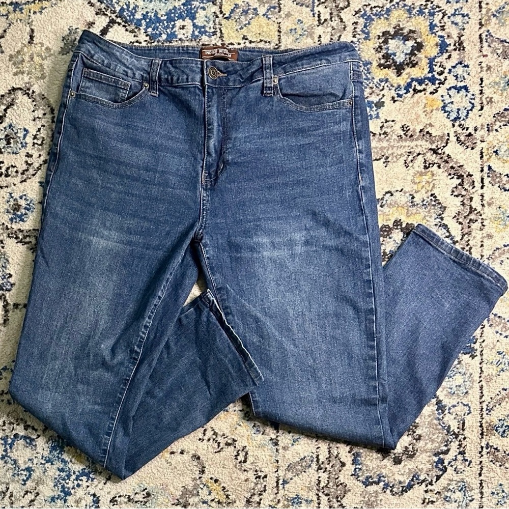 Indigo Wisdom Original Relaxed Straight Fit Denim Blue Jeans Men's Size 38x30